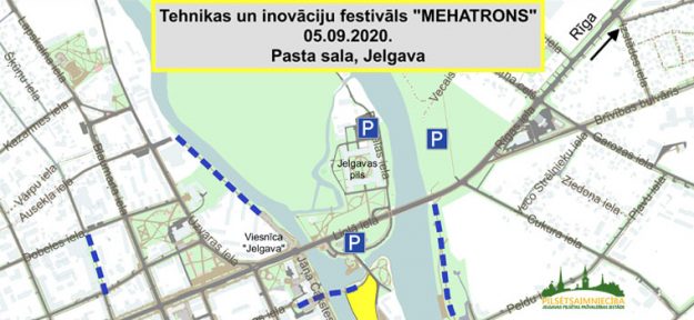 Satiksmes organizācijas shēma festivālā "Mehatrons"